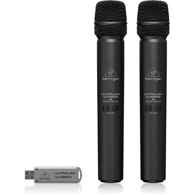 BEHRINGER ULM202USB High-Performance 2.4 GHz Digital Wireless System with 2 Handheld Microphones and Dual-Mode USB Receiver